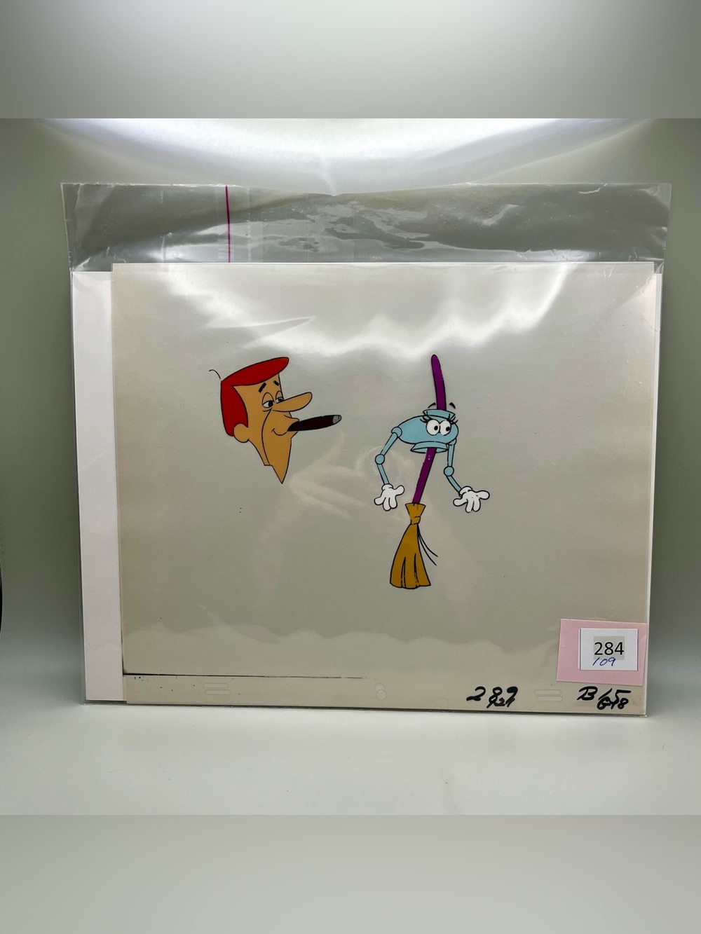 1985 Jetsons George Jetson Zoom Broom Hanna-Barbera Original Production Cel